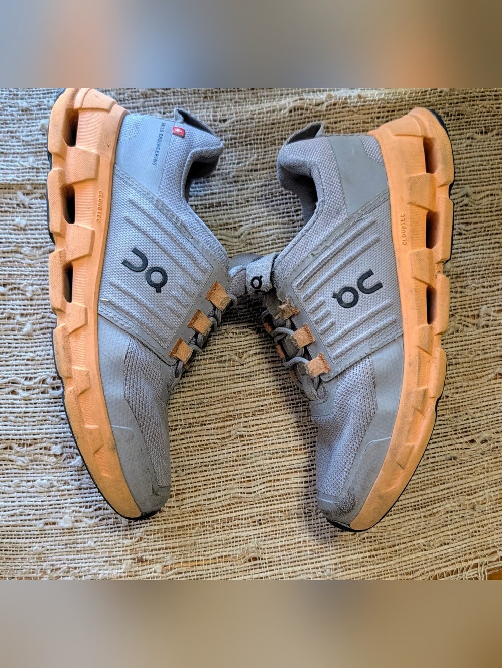 On Cloudswift Kids Running Shoes in Alloy/Tangerine